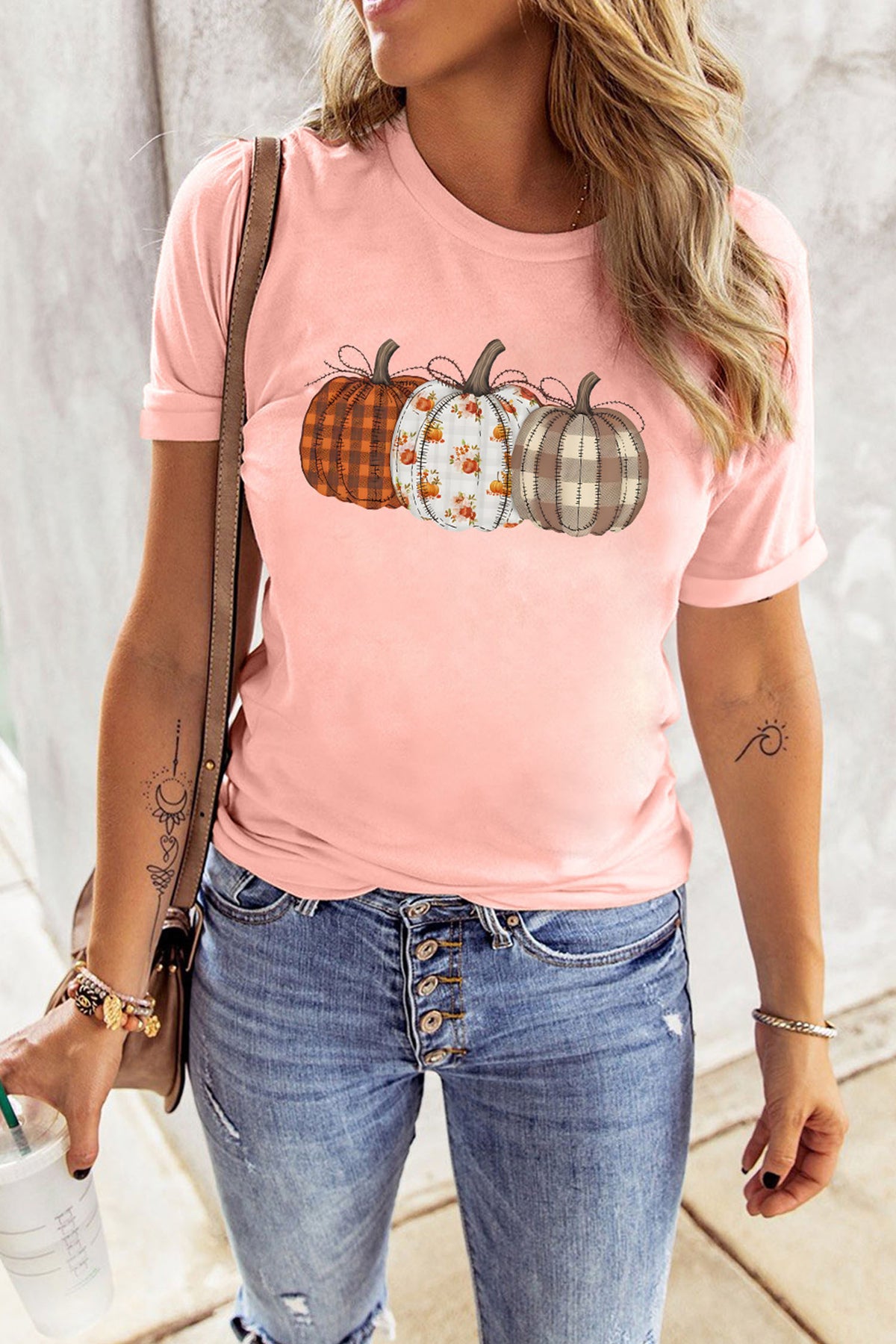 Pumpkin Print T Shirt