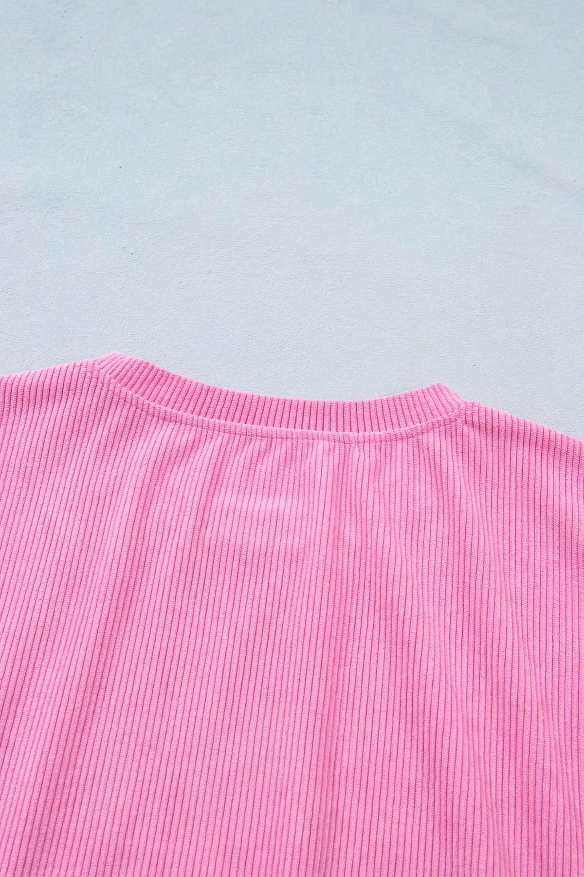 Bonbon Sweet Girl Embroidered Graphic Rib Textured Top