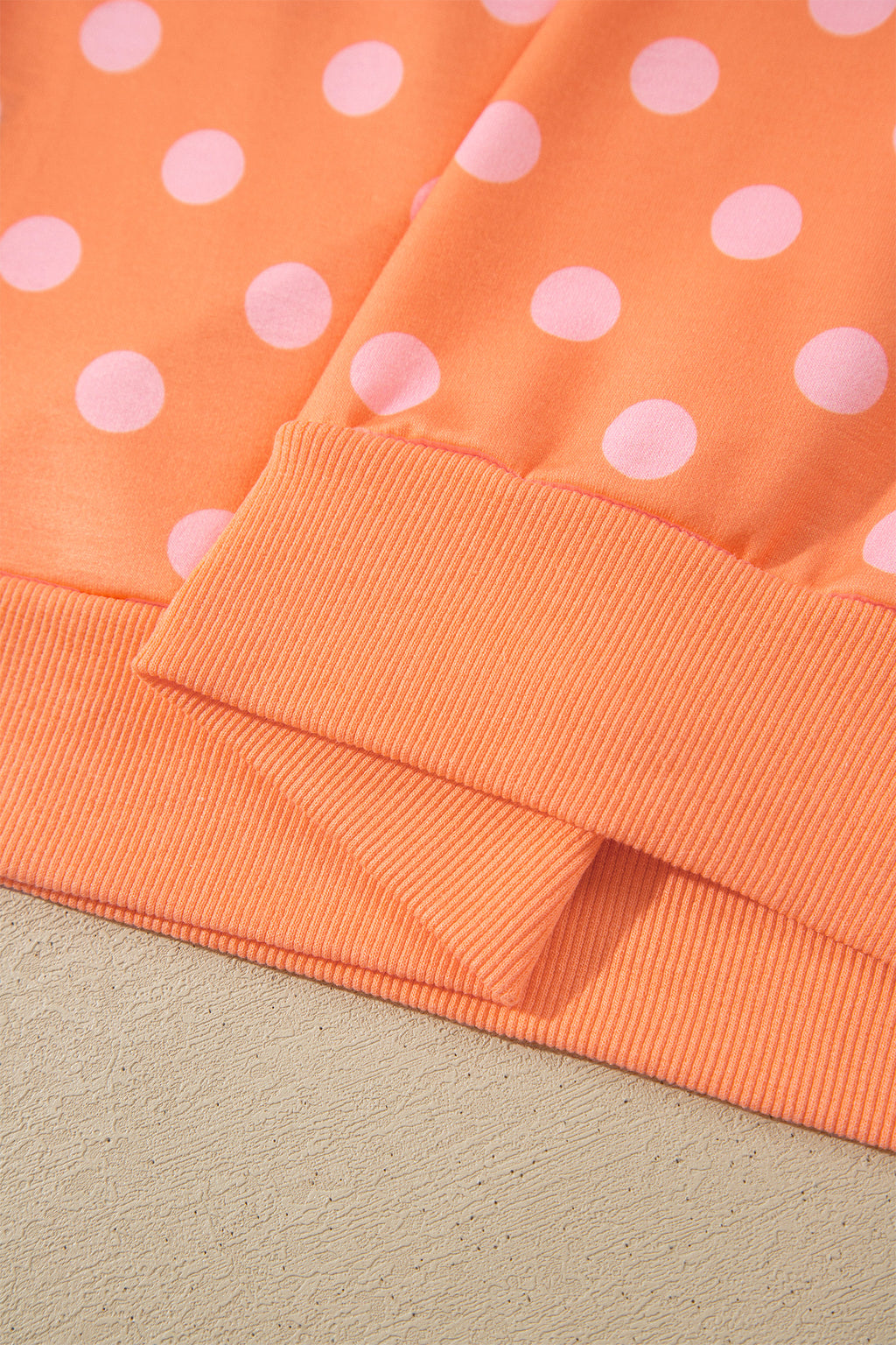 Pink Polka Dot Hooded Long Sleeve Top Casual Mini Skort Set