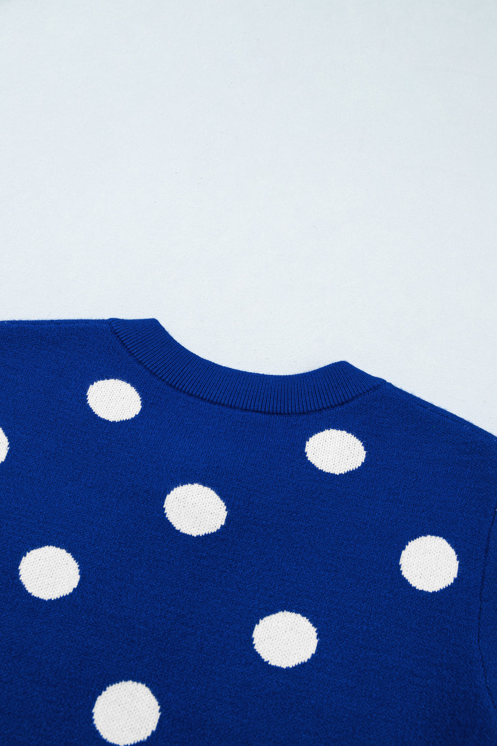 Fiery Red Casual Polka Dot Button Front Long Sleeve Sweater Cardigan