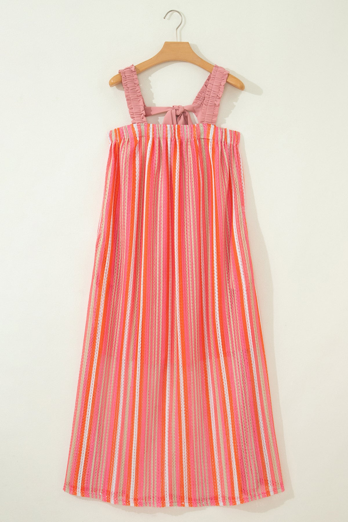 Pink Stripe Vacation Maxi Dress