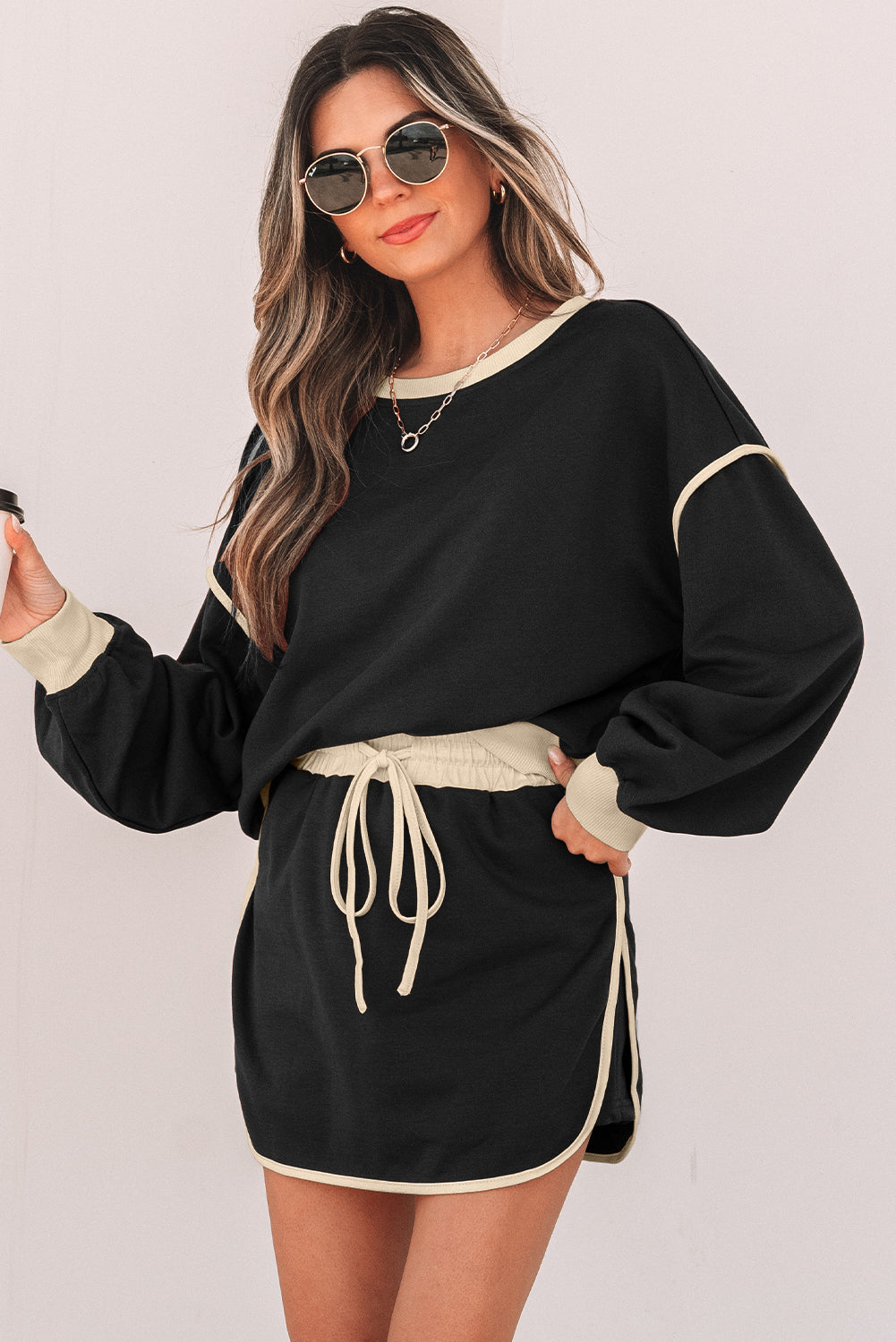 Color Contrast Skort Set