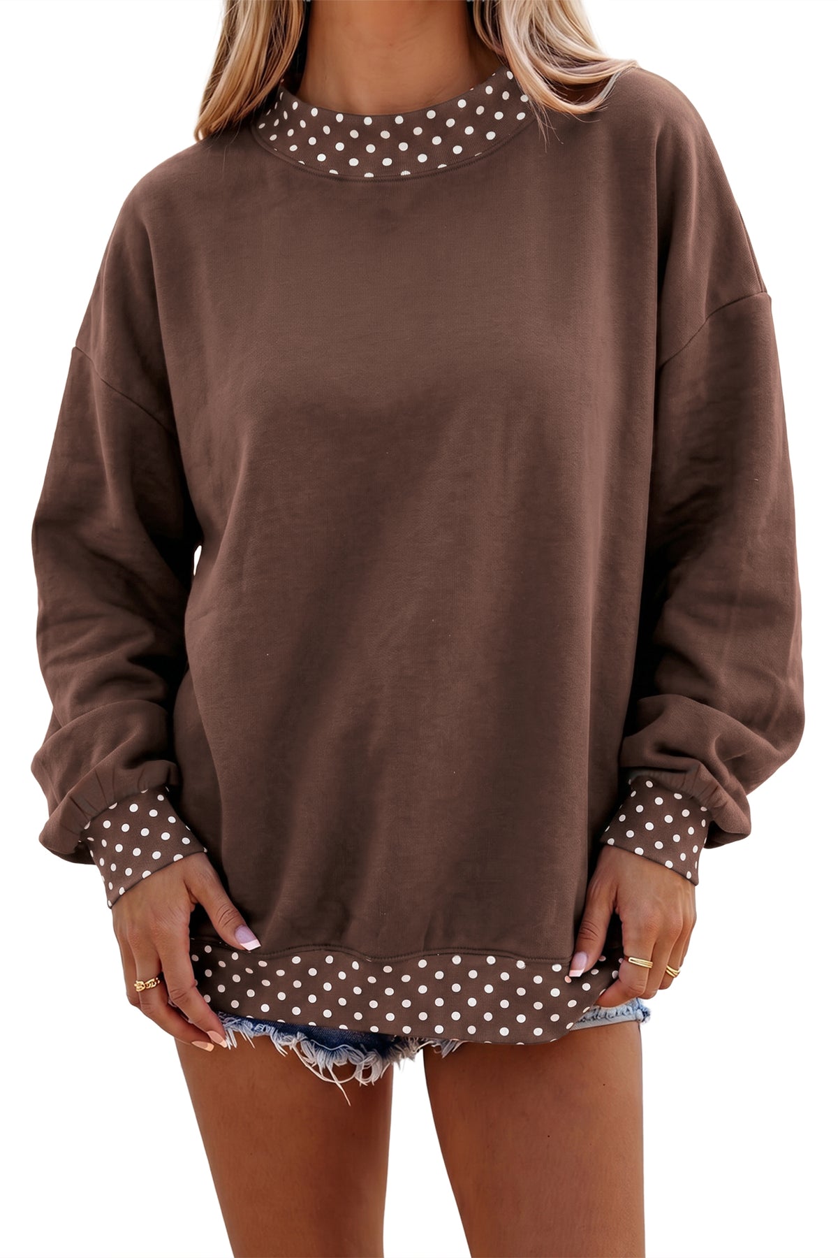 Pink Polka Dot Sweatshirt