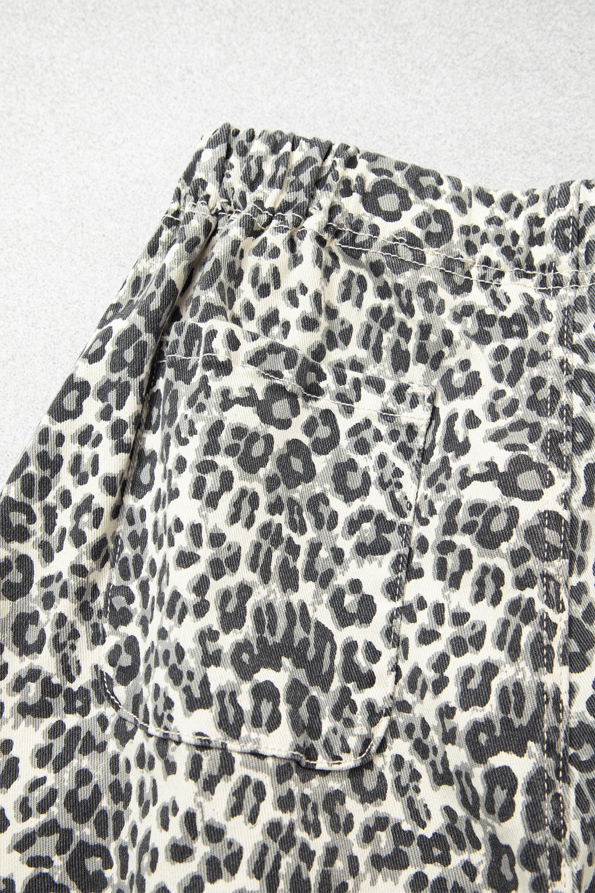 Brown Leopard Print Rainbow Striped Loose Jogger Jeans