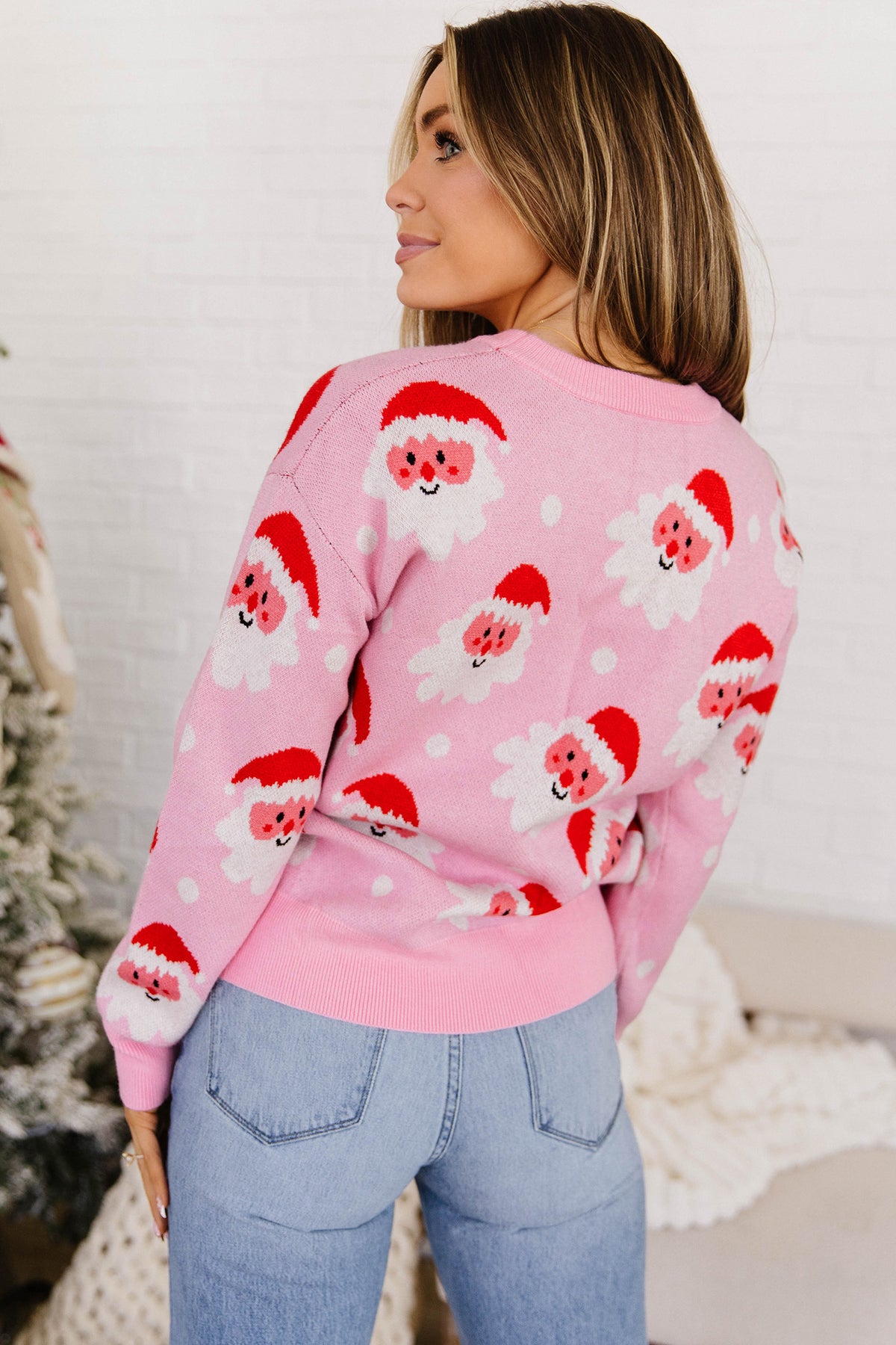 Cartoon Santa Pattern Sweater