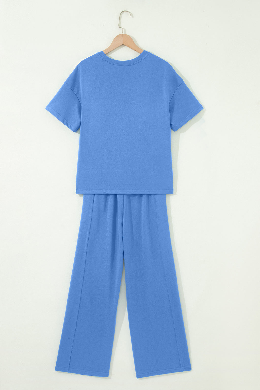 Sachet Pink Solid Pocketed Casual Pants 2pc Set