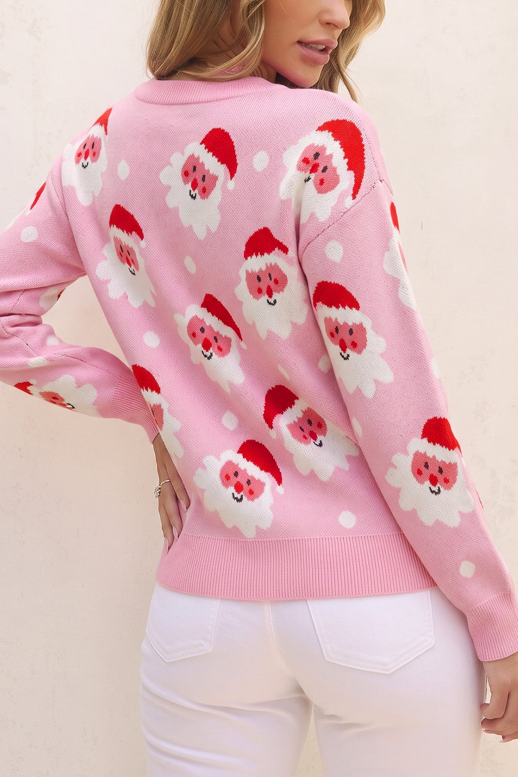 Cartoon Santa Pattern Sweater