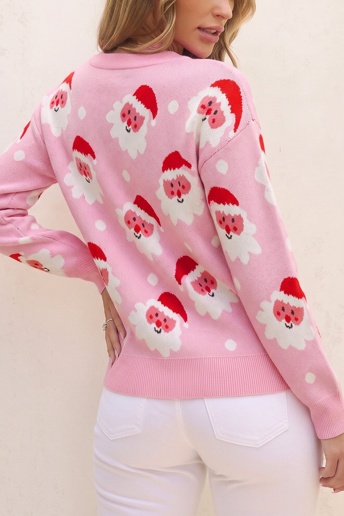 Cartoon Santa Pattern Sweater