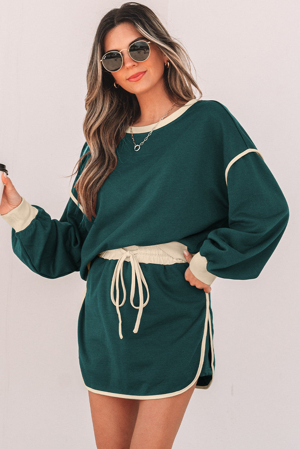 Color Contrast Skort Set