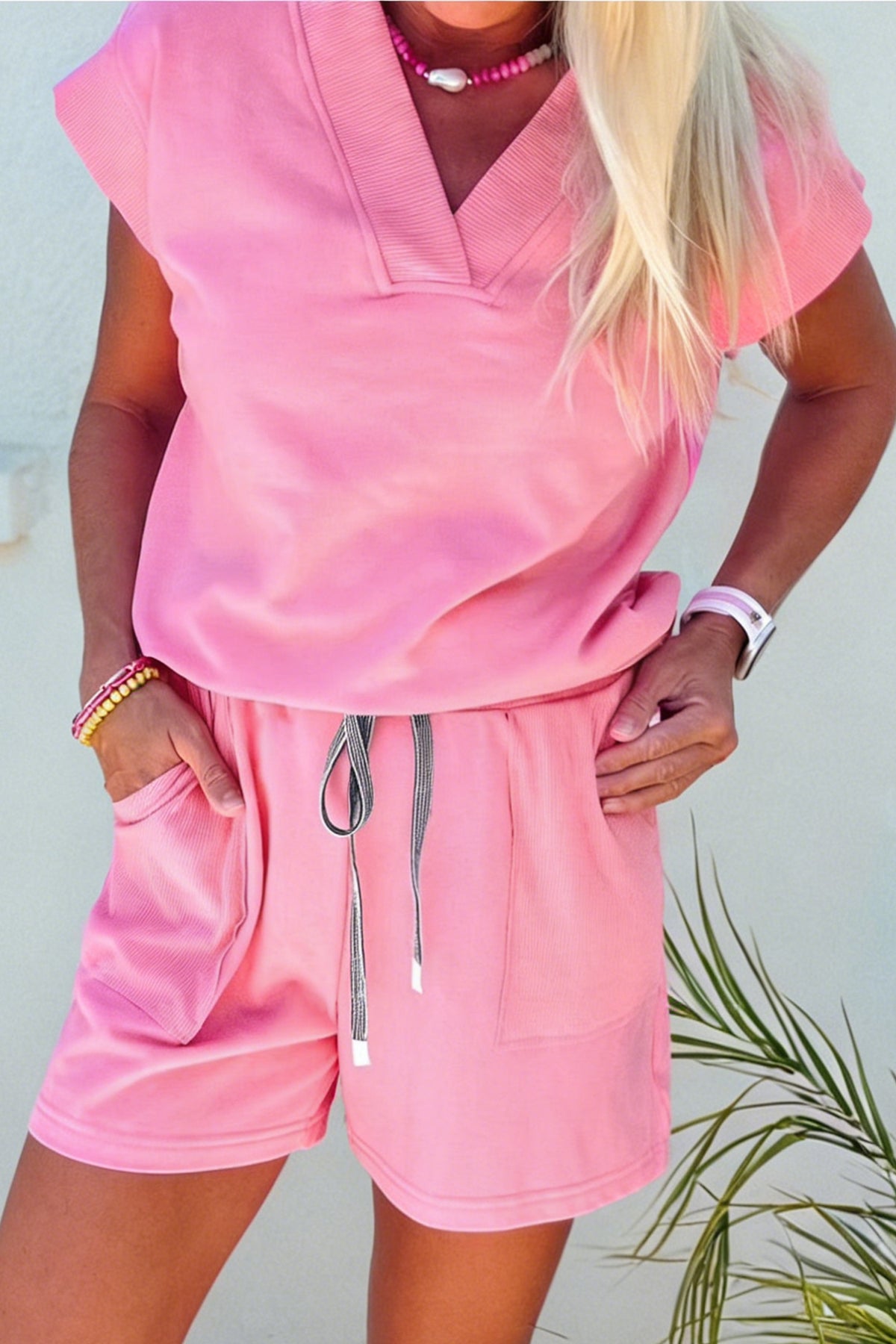 Sachet Pink Shorts 2pcs Set