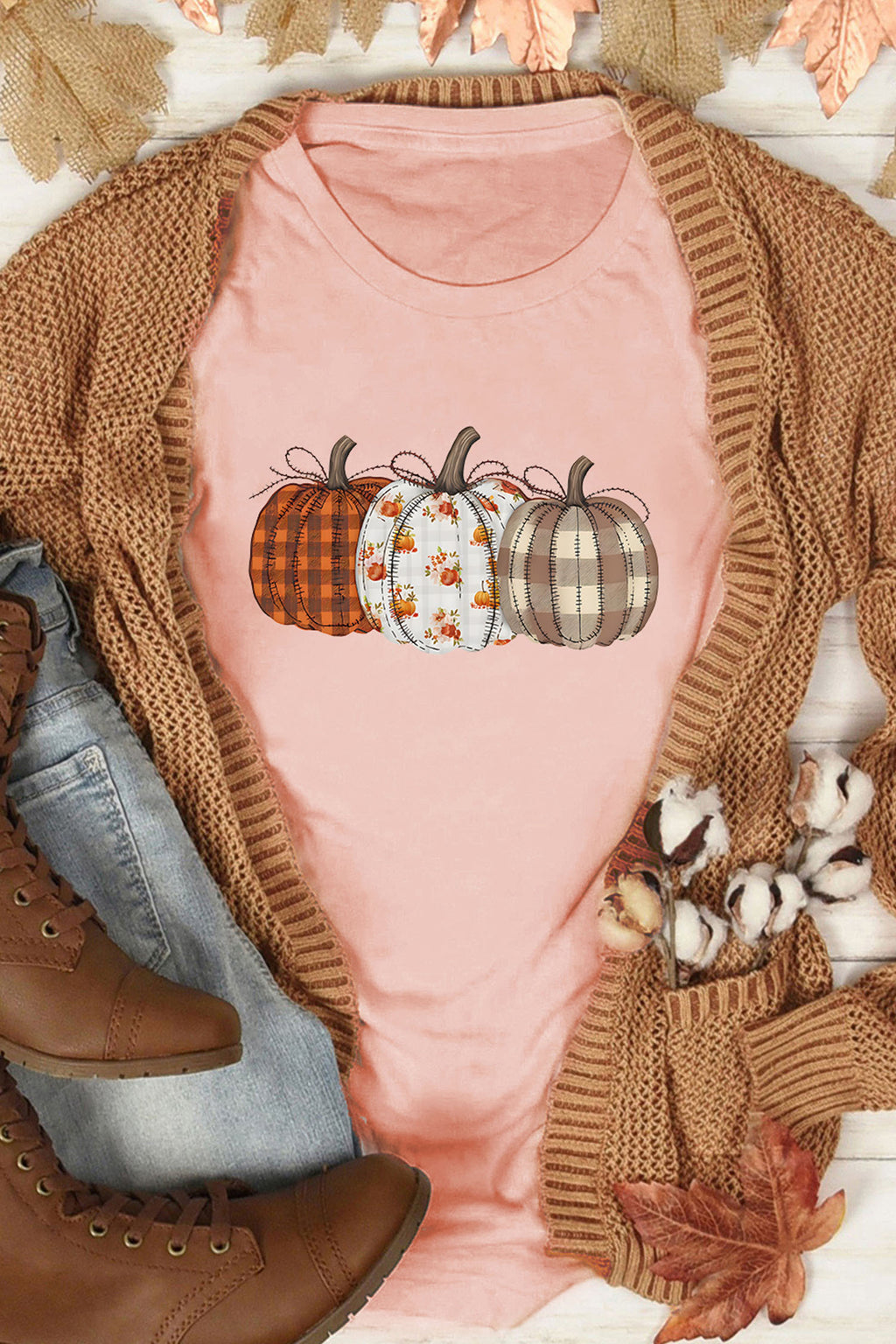 Pumpkin Print T Shirt