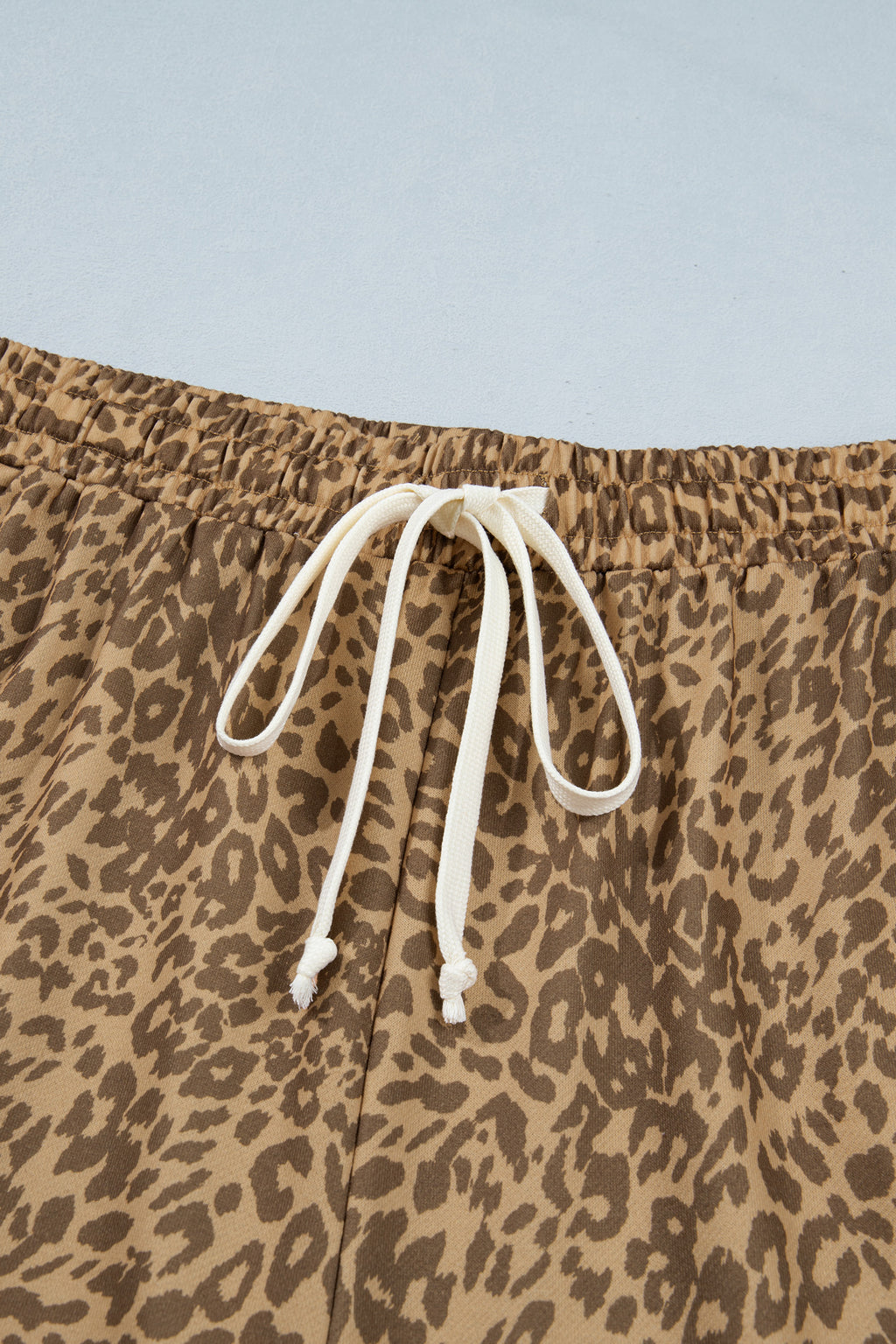 Khaki Plus Size Leopard Print Jogger Pants