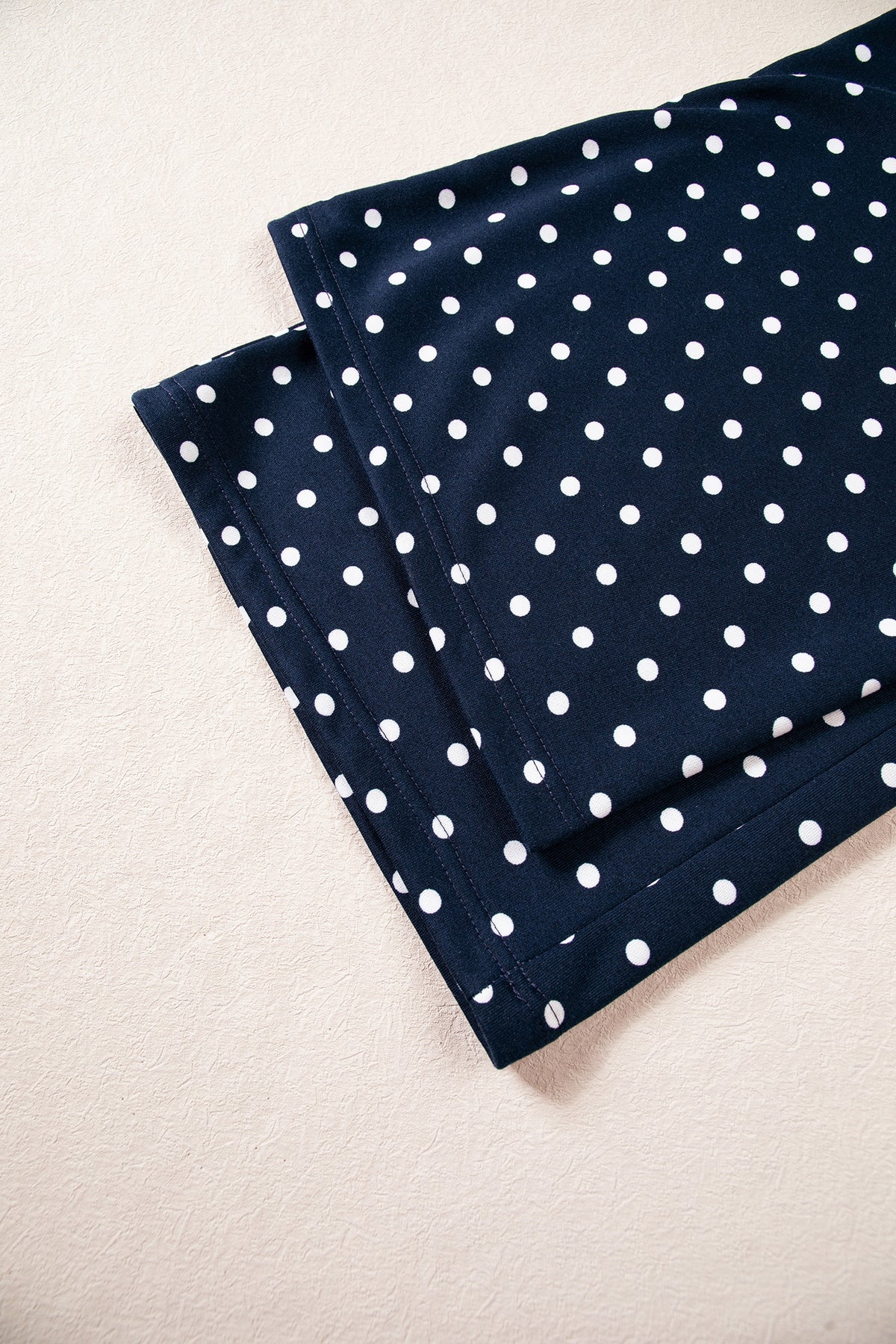 Red Polka Dot Drawstring Wide Leg Long Sleeve Top Pant Set