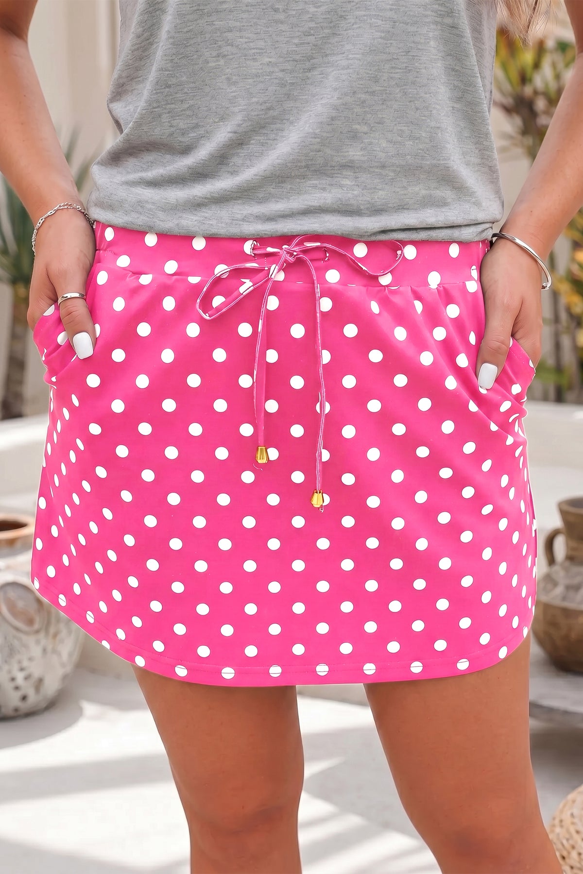 Sachet Pink Polka Dot Mini Skort