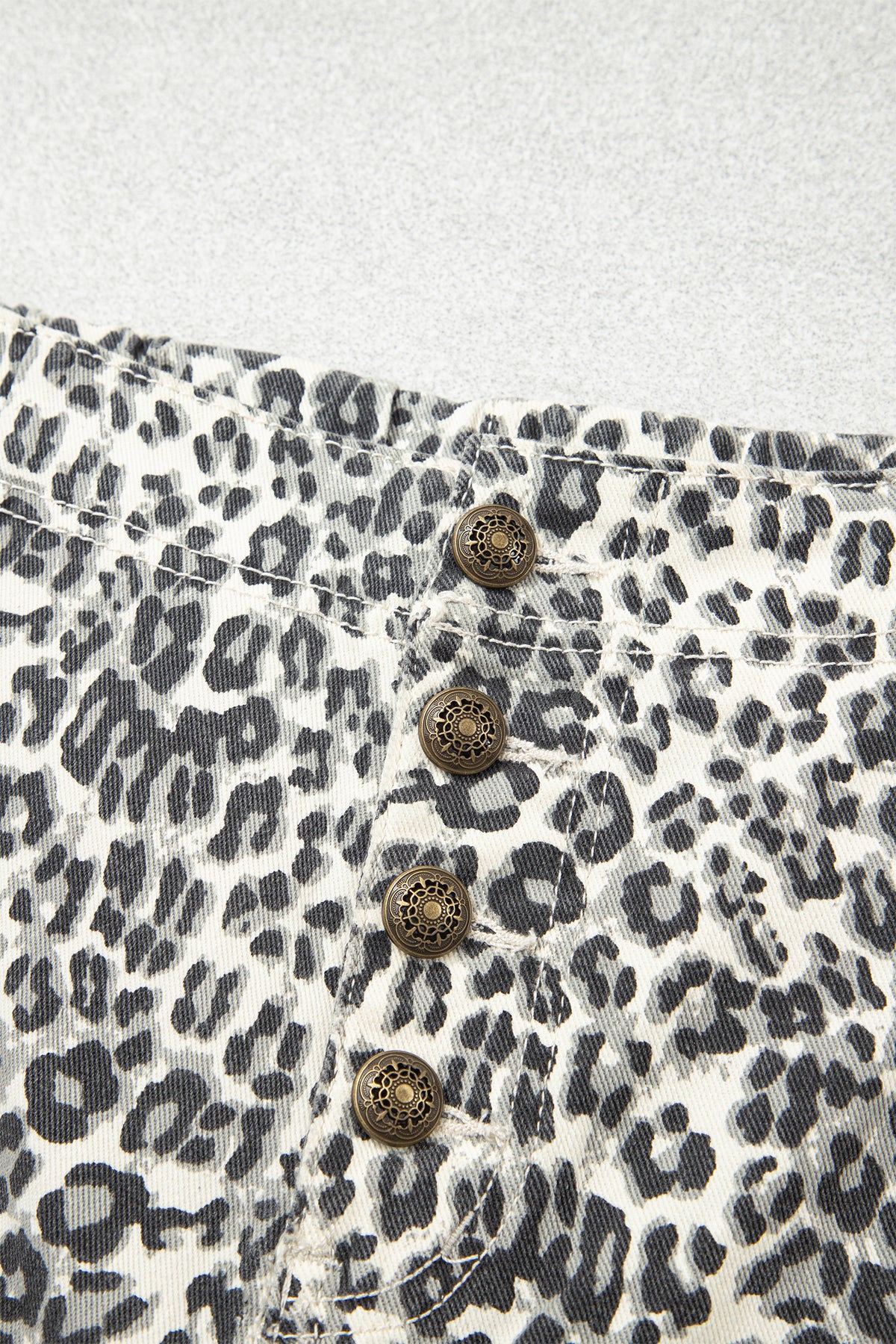 Brown Leopard Print Rainbow Striped Loose Jogger Jeans