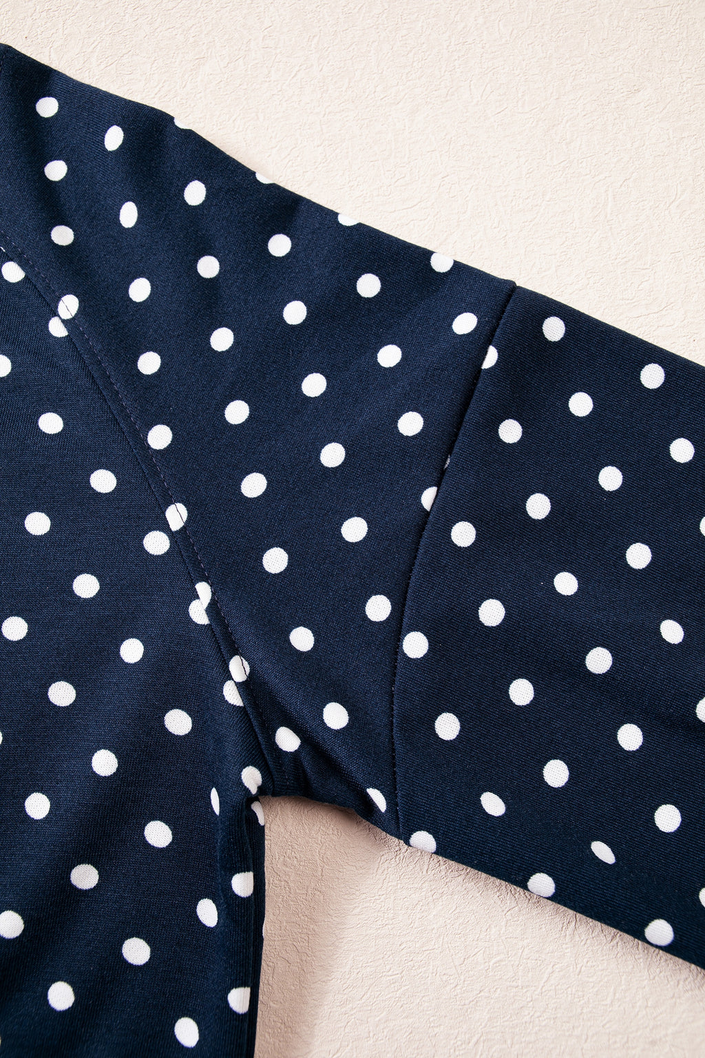 Red Polka Dot Drawstring Wide Leg Long Sleeve Top Pant Set