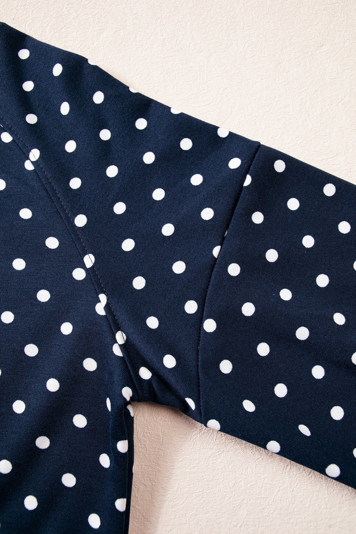 Red Polka Dot Drawstring Wide Leg Long Sleeve Top Pant Set
