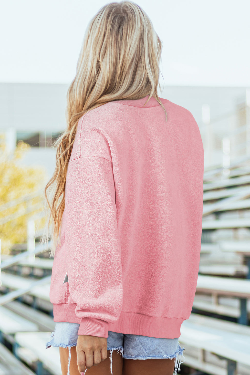 Light Pink WWJD/ AMEN Double Side Printed Reversible Sweatshirt
