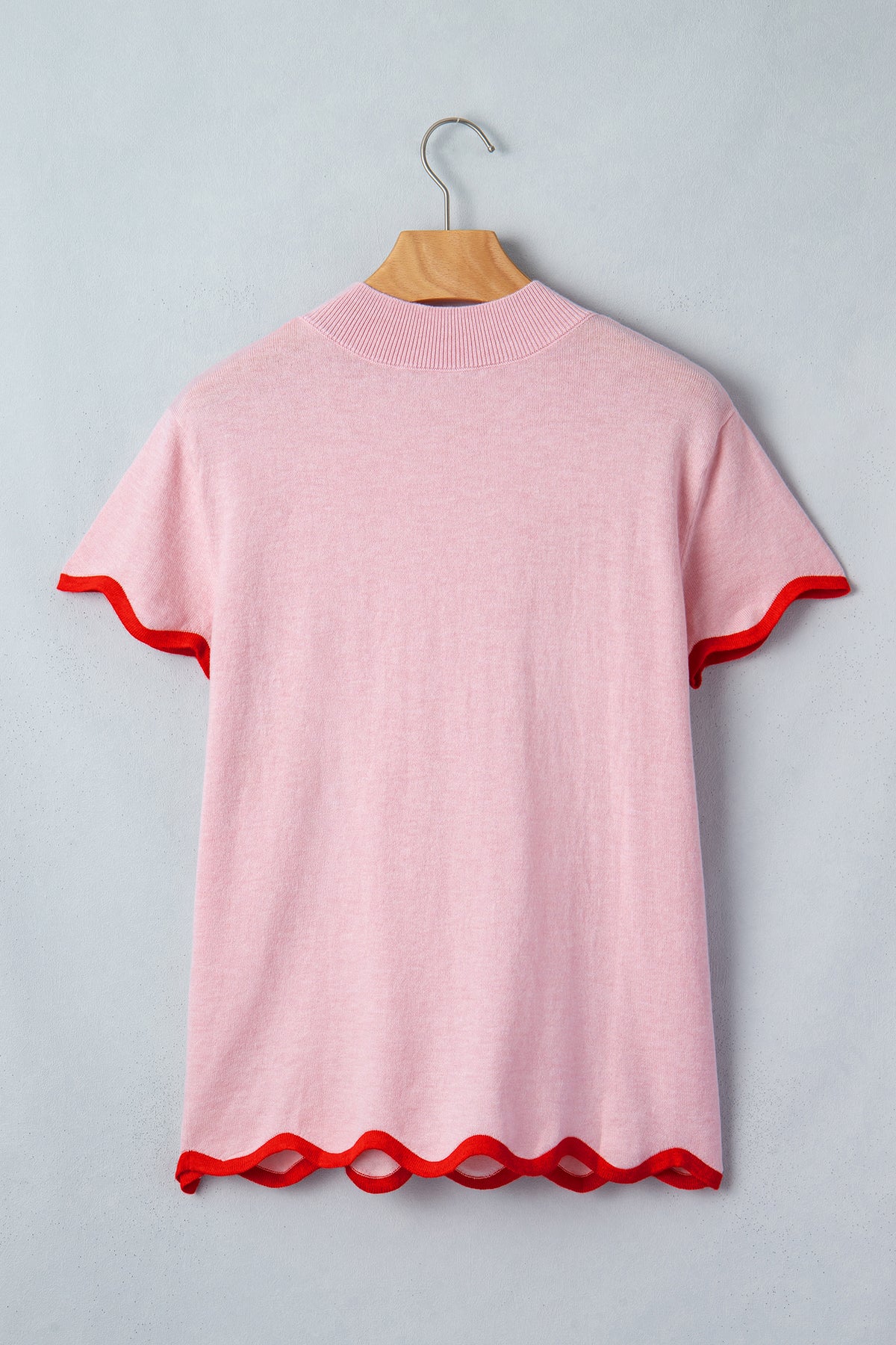 Pink Short Sleeve Sweater