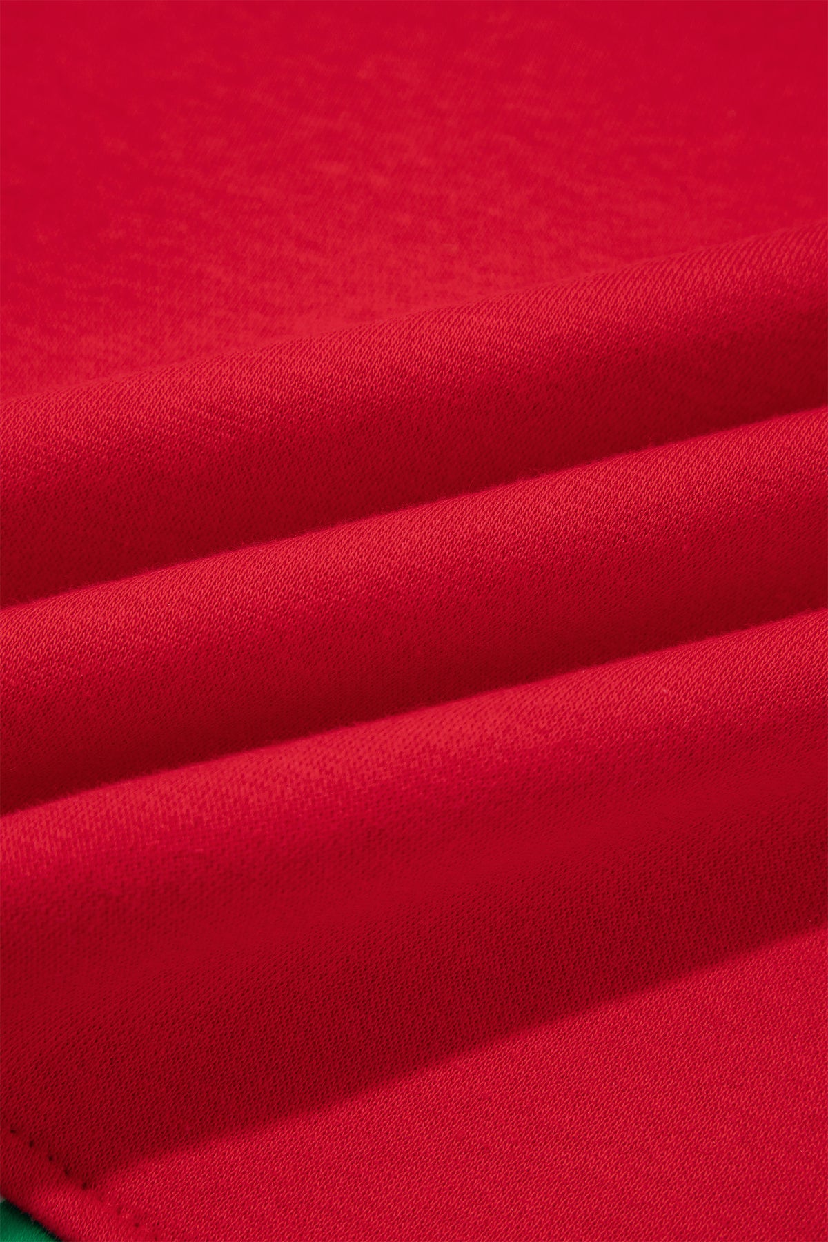 Fiery Red Polka Dot Letter Print Contrast Trim Mock Neck Sweatshirt