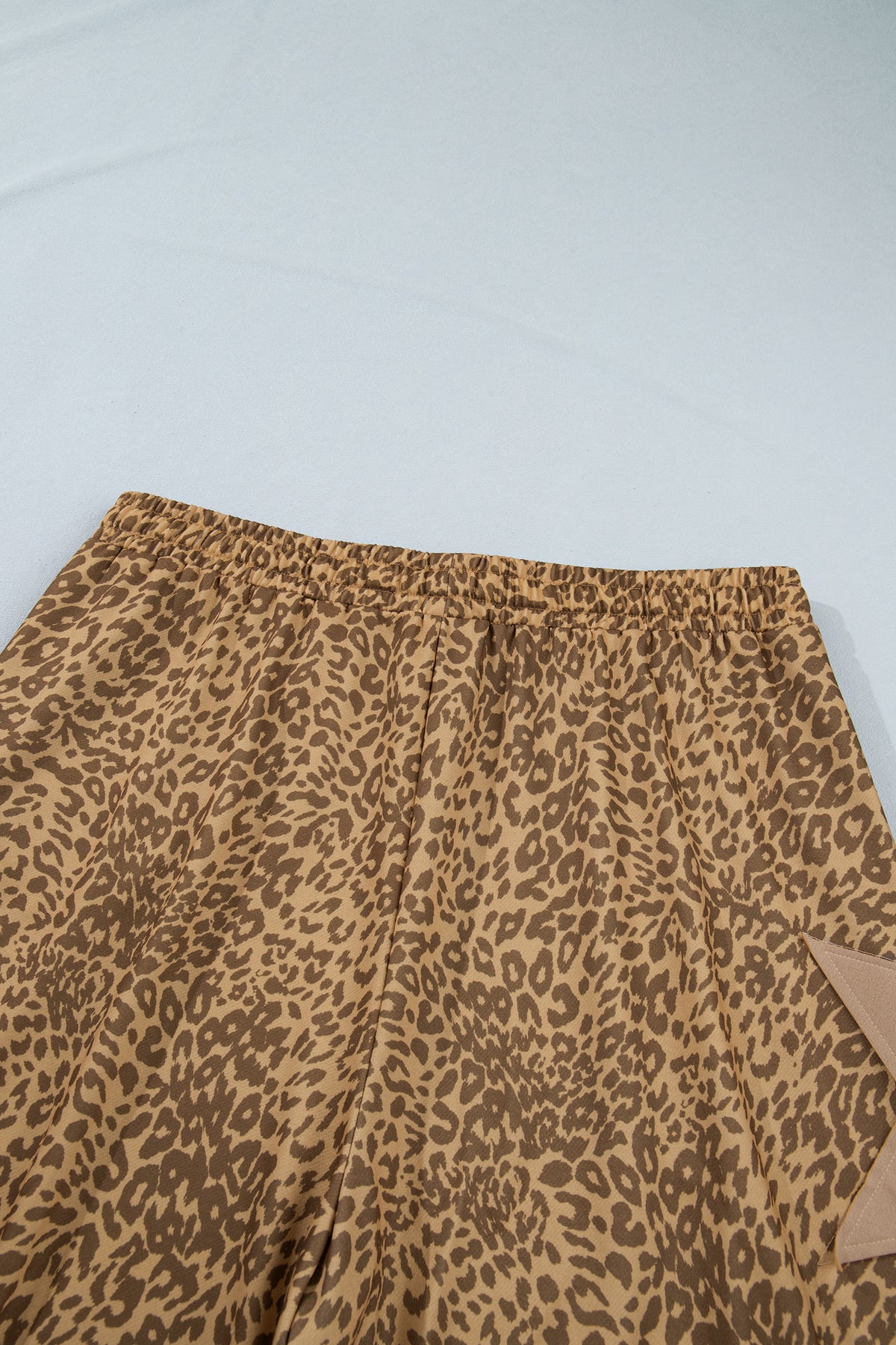 Khaki Plus Size Leopard Print Jogger Pants