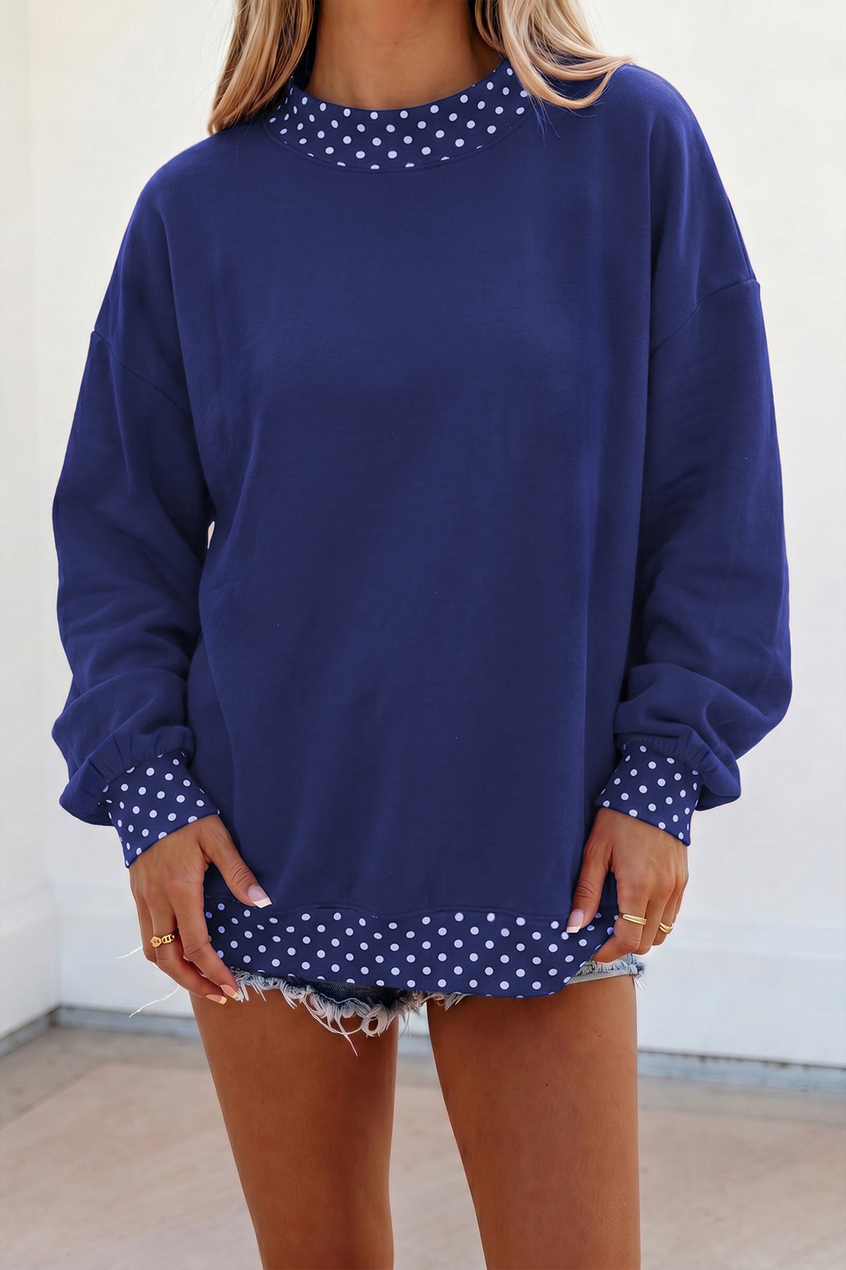Pink Polka Dot Sweatshirt