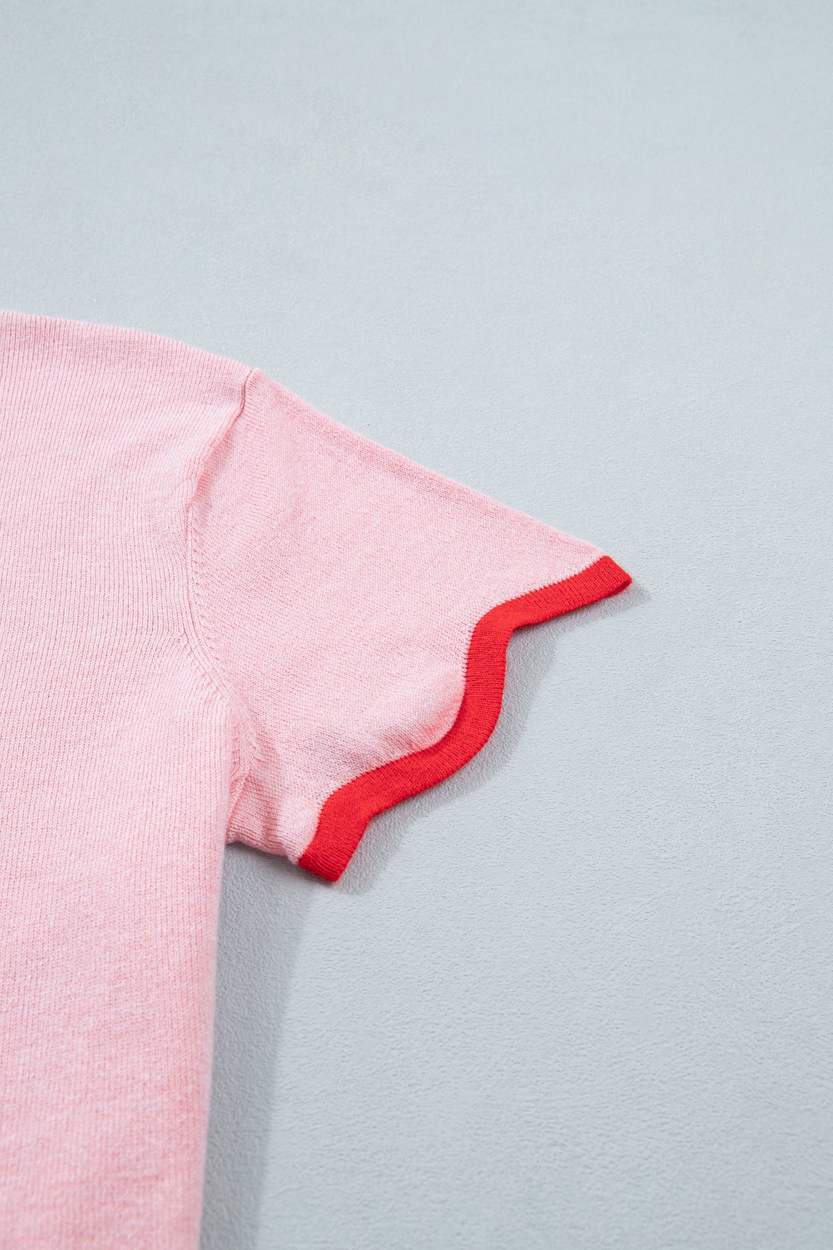 Pink Short Sleeve Sweater