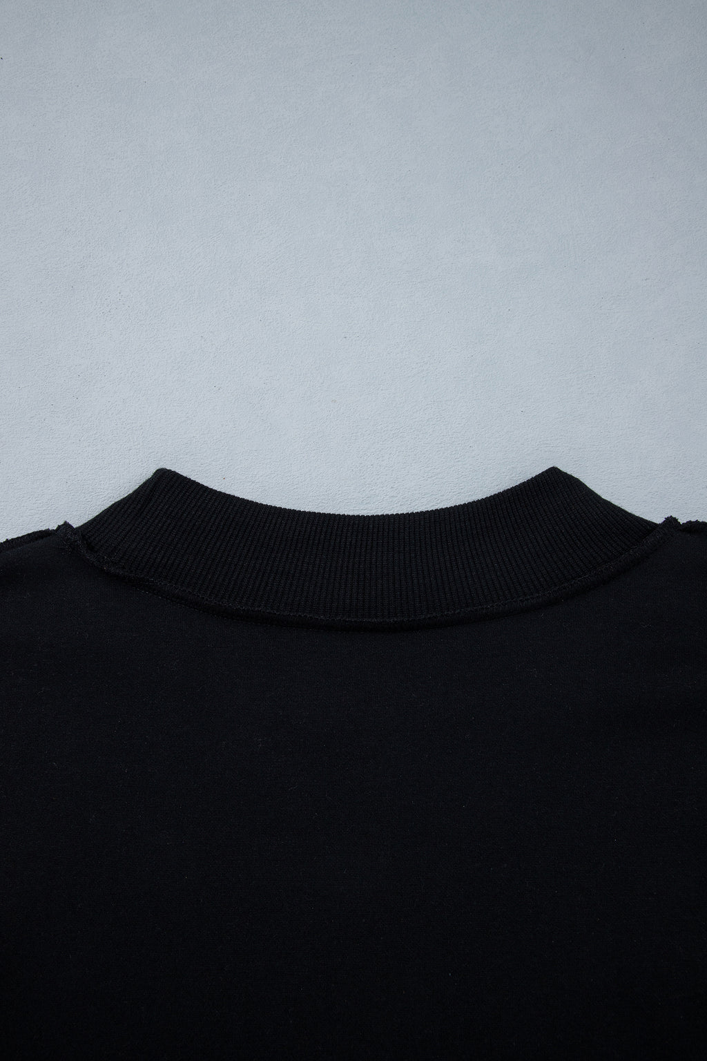 Bright Pink Oversize Drop Shoulder Reversible Mock Neck Sweatshirt