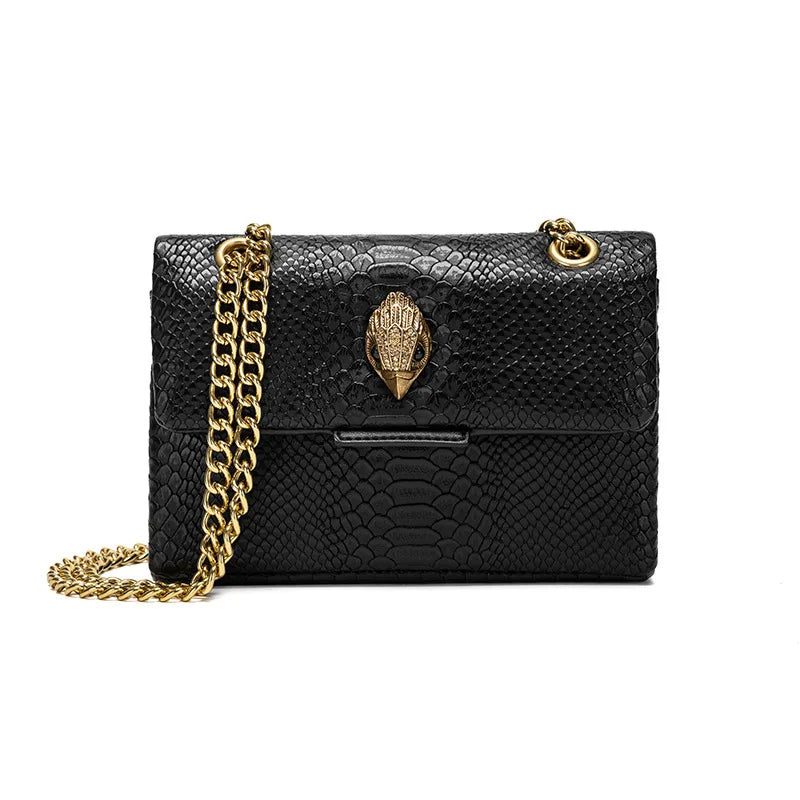 2026 New Metallic Rainbow Stripes Heart Bag PU Leather Chain Crossbody Purse
