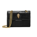 2026 New Metallic Rainbow Stripes Heart Bag PU Leather Chain Crossbody Purse