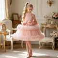 Elegant Floral Bow Princess Dress