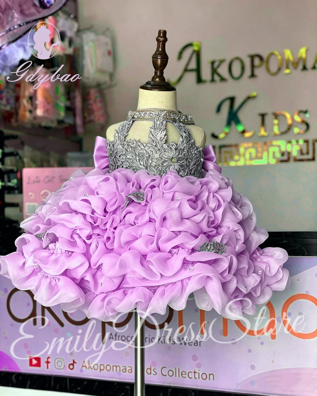 Customized Hot Pink Flower Girl Dress For Wedding Beaded Puffy Applique Knee Length Kids Birthday Pageant First Communion Gown