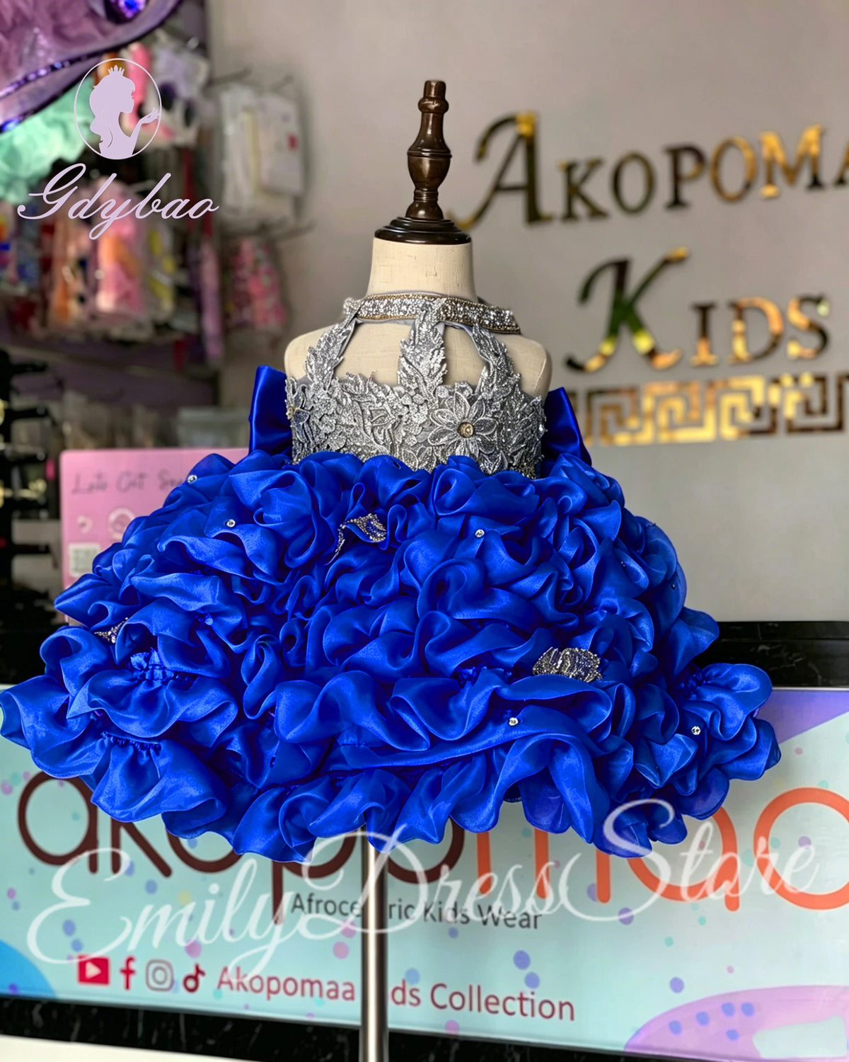 Customized Hot Pink Flower Girl Dress For Wedding Beaded Puffy Applique Knee Length Kids Birthday Pageant First Communion Gown
