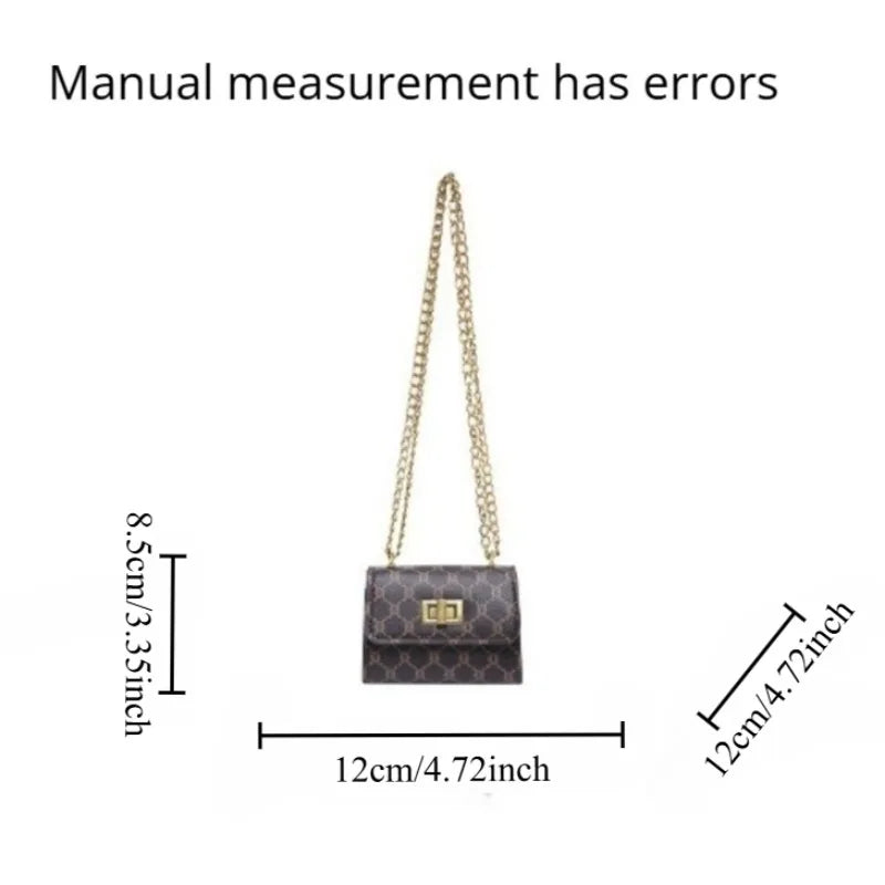 For Geometric Pattern Faux Leather Buckle Closure Painted Edge Detail Faux Leather Lining Purse Stylish Mini Crossbody Bag