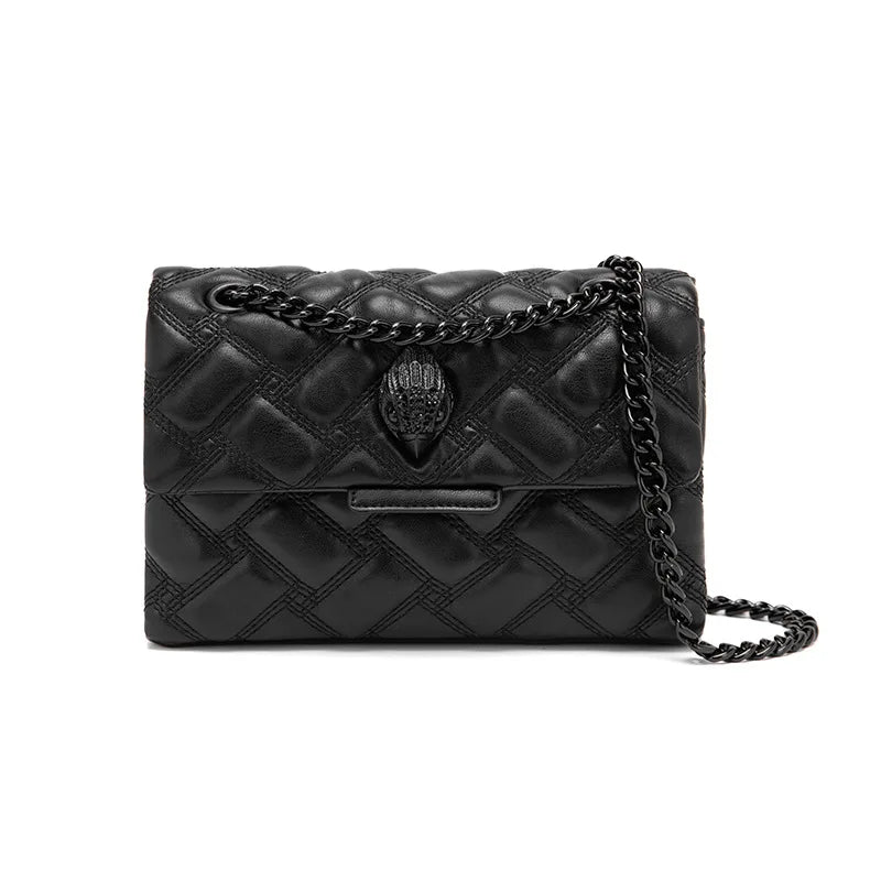 2026 New Metallic Rainbow Stripes Heart Bag PU Leather Chain Crossbody Purse