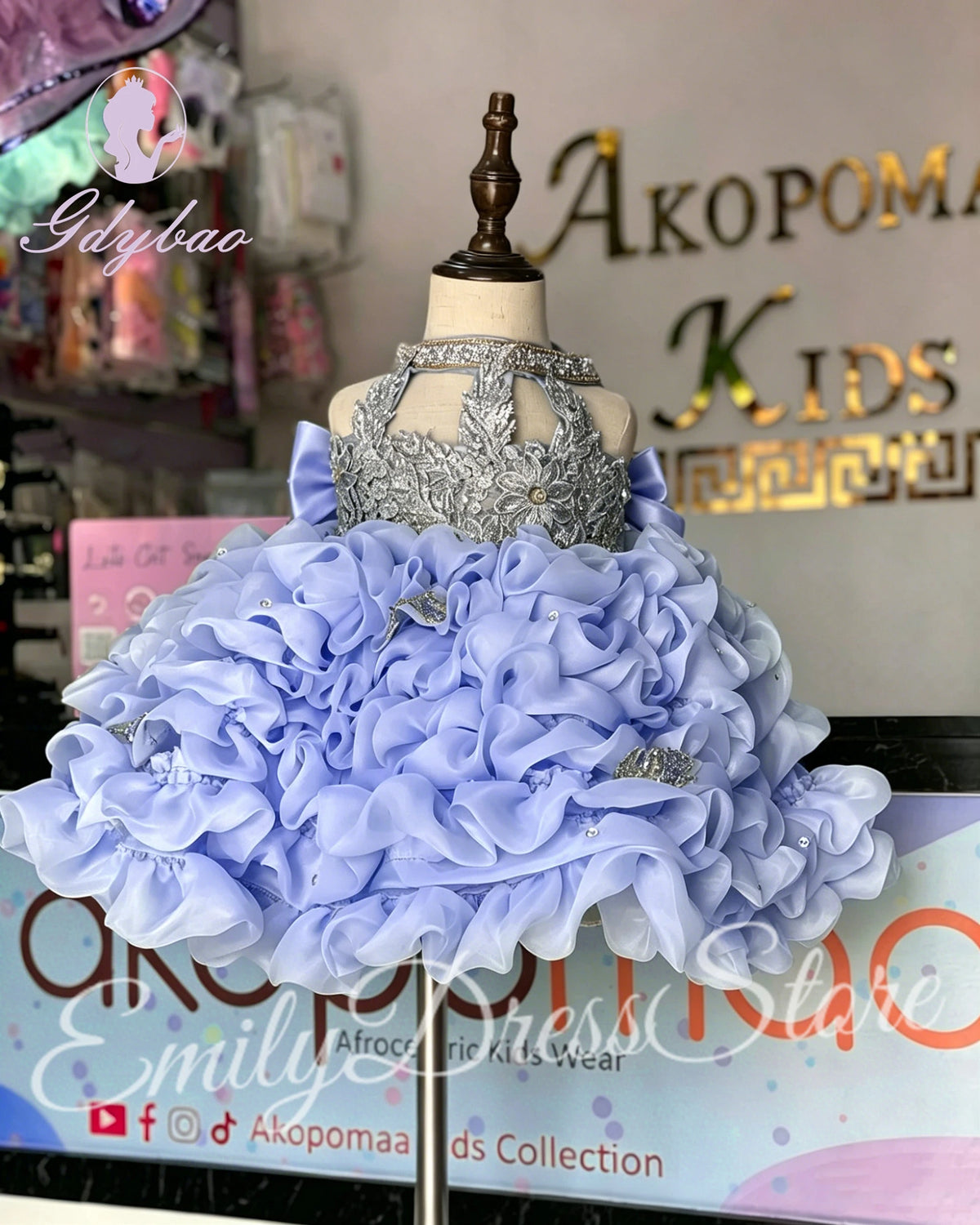 Customized Hot Pink Flower Girl Dress For Wedding Beaded Puffy Applique Knee Length Kids Birthday Pageant First Communion Gown