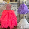 Sleeveless Lace Tulle Floor Length Gown
