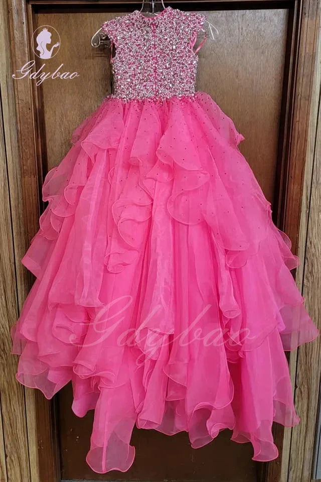Sleeveless Lace Tulle Floor Length Gown