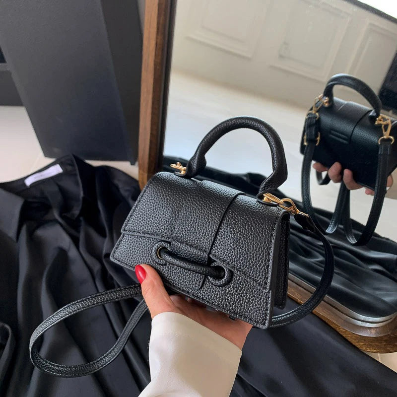Solid Simple Handbag 2025 New Versatile Ins Style Single-shoulder Crossbody Bag, Small Square Bag, Korean Version for Women