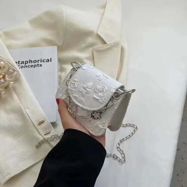 A Trendy And Retro Mini Handbag For Women in Featuring A Simple Chain Mini Mouth Red Envelope Crossbody Bag
