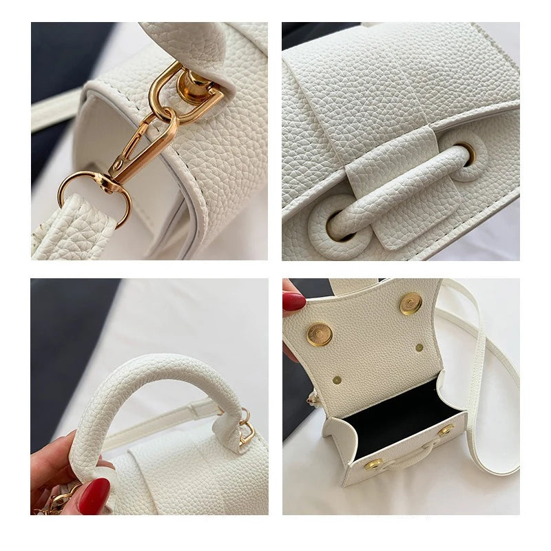 Solid Simple Handbag 2025 New Versatile Ins Style Single-shoulder Crossbody Bag, Small Square Bag, Korean Version for Women