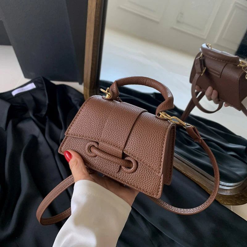 Solid Simple Handbag 2025 New Versatile Ins Style Single-shoulder Crossbody Bag, Small Square Bag, Korean Version for Women