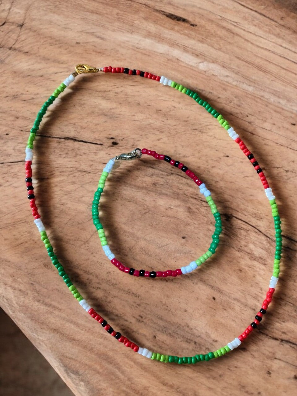 Watermelon Necklace and Bracelet