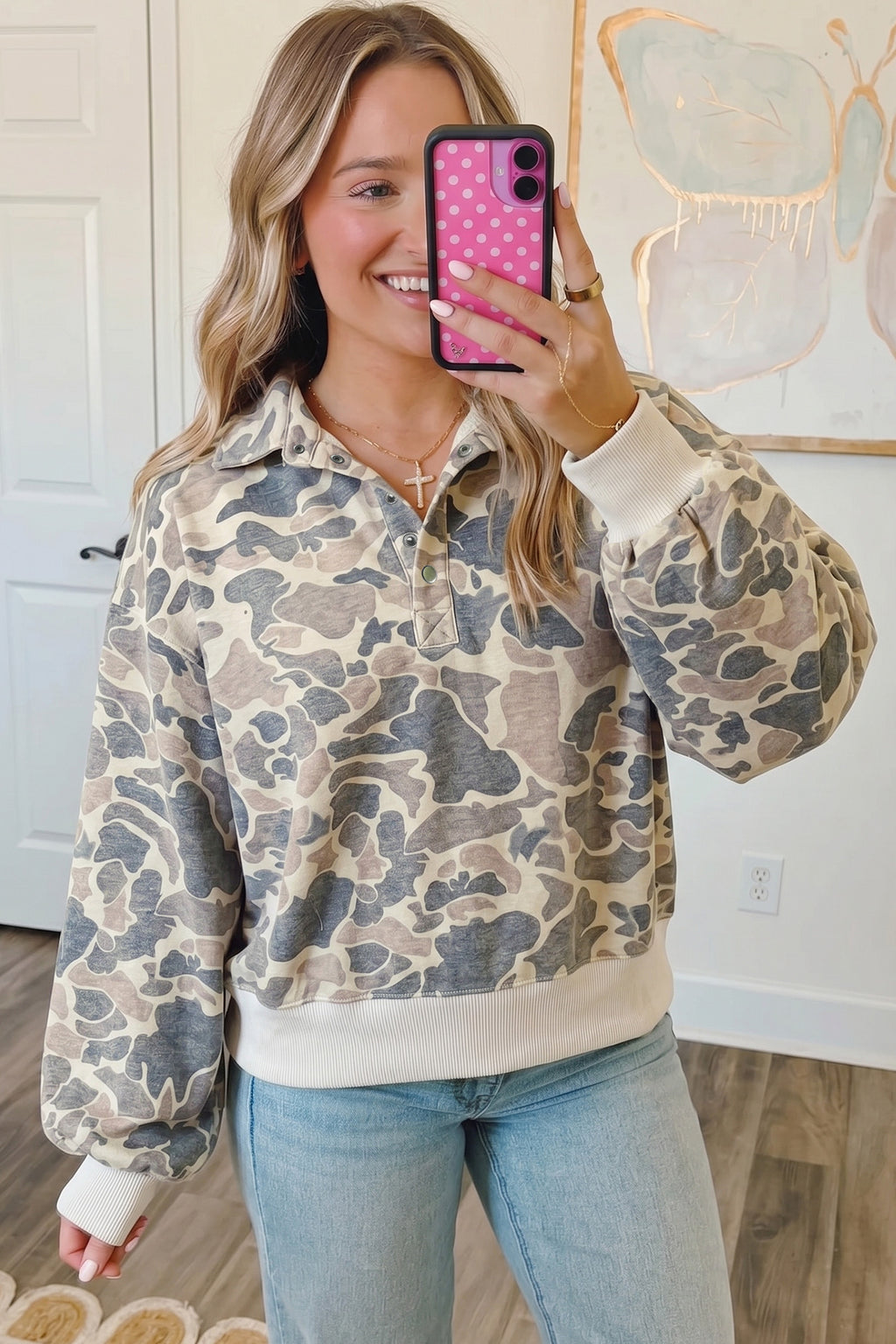 Casual Camouflage Pullover Sweatshirt