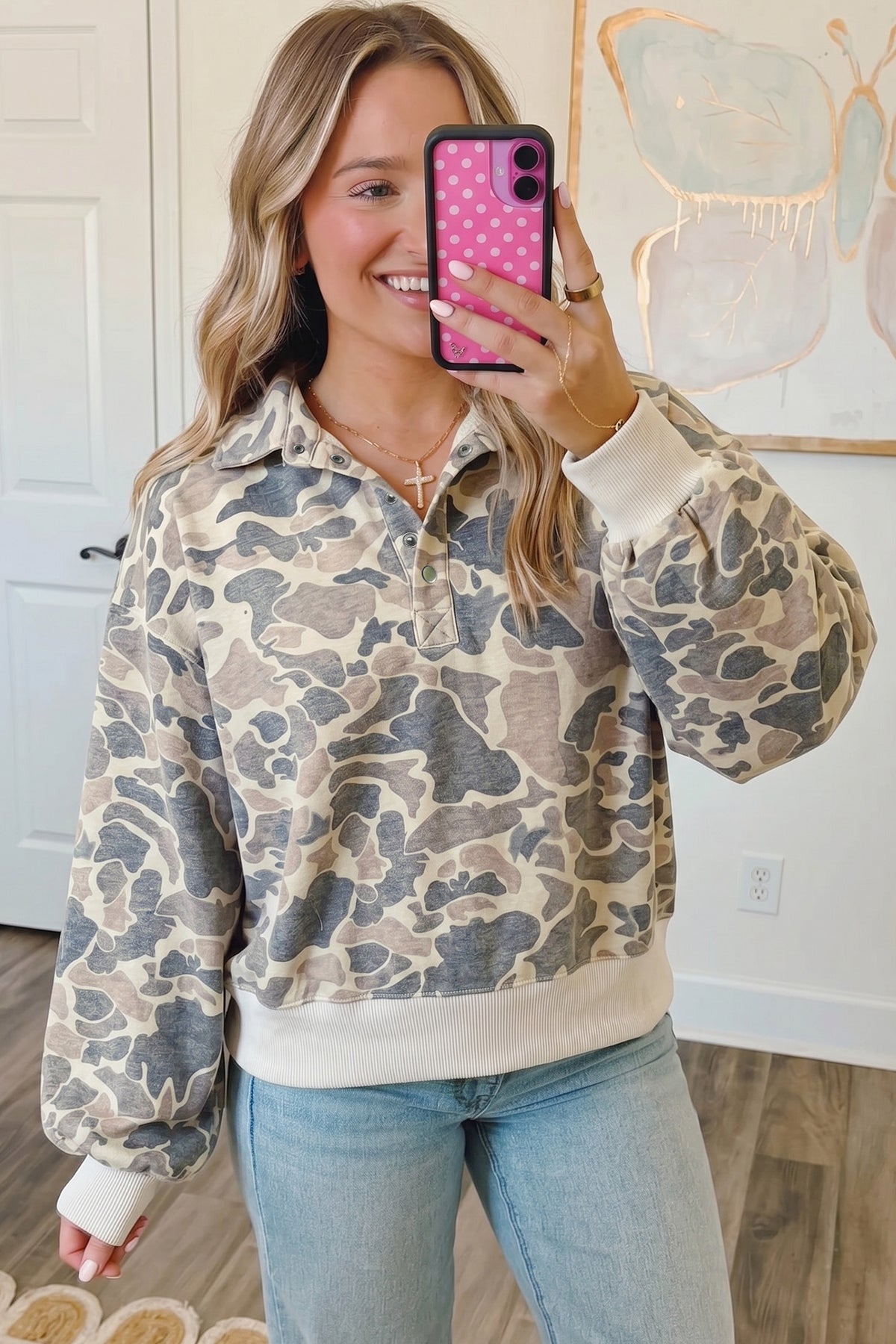 Casual Camouflage Pullover Sweatshirt