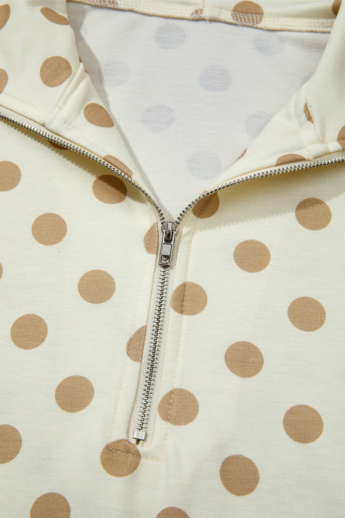Pink Polka Dot Hooded Long Sleeve Top Casual Mini Skort Set