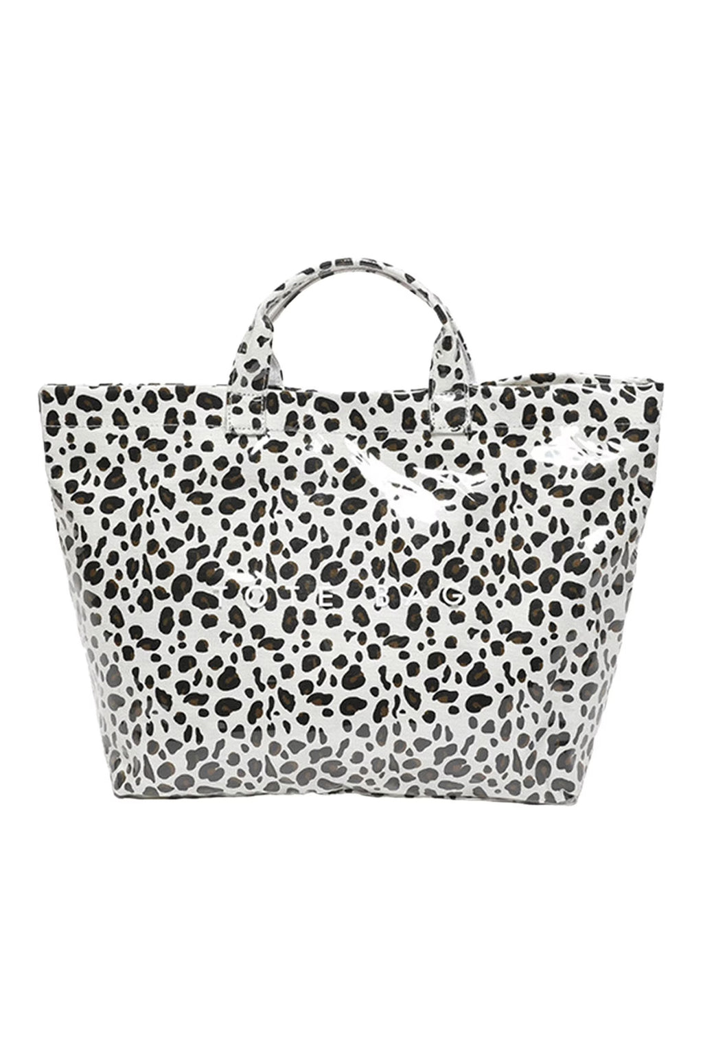 Brown Leopard PU Leather Water Proof Tote Bag