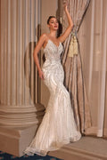 Strapless Intricate Beads Embellished Ceremonial Dress CDCC0688W