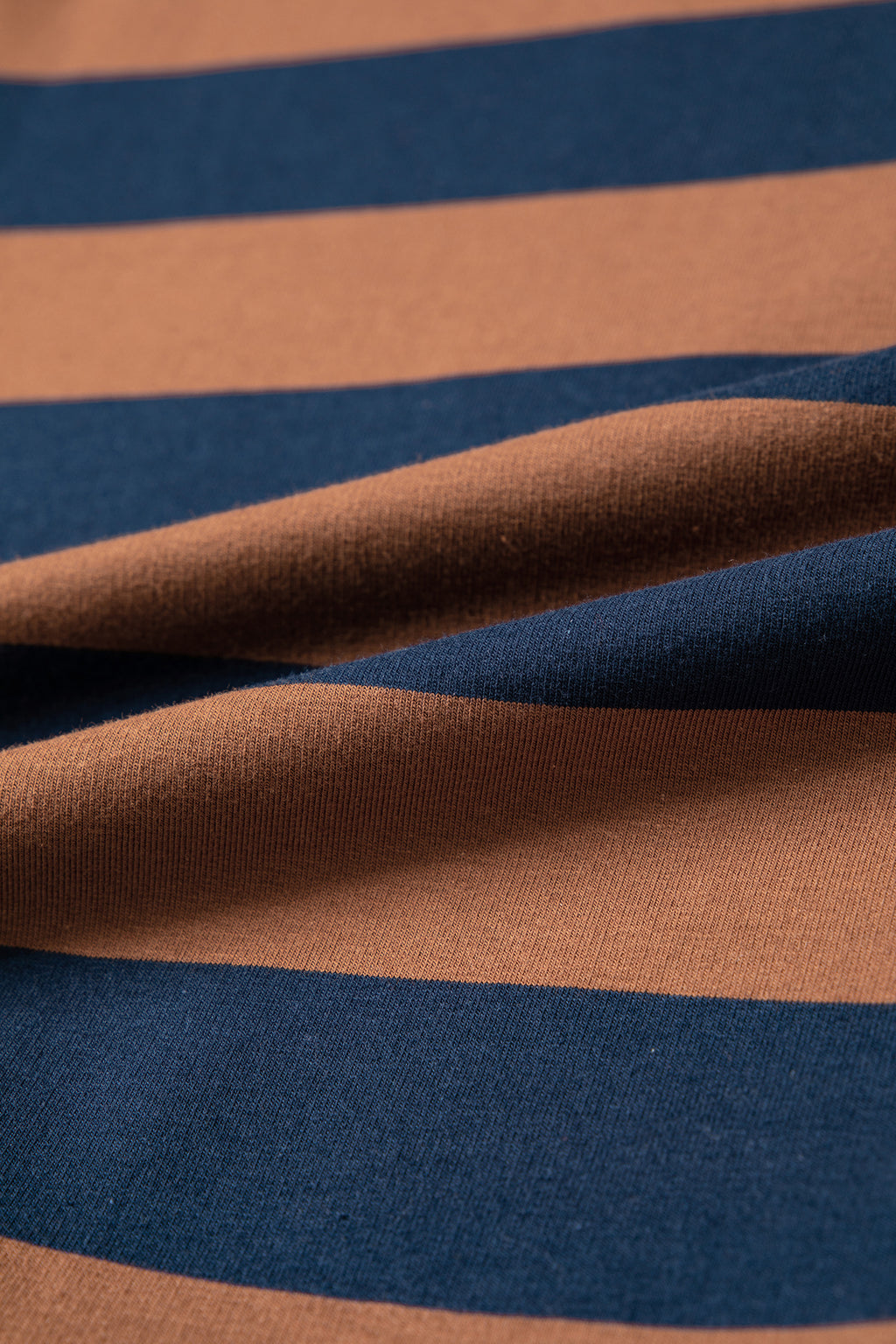 Brown Stripe Colorblock Mock Neck Relaxed Sweatshirt