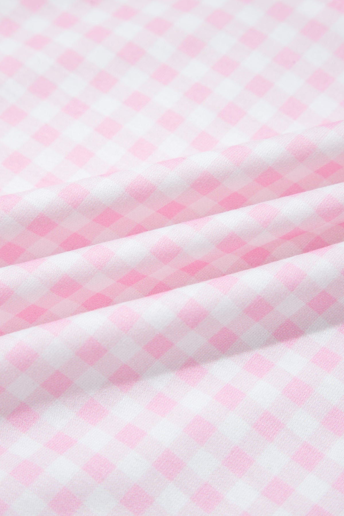 Pink Plaid Zip Neck Sleeveless Top Elastic Waist Shorts Casual Two Piece Short Set